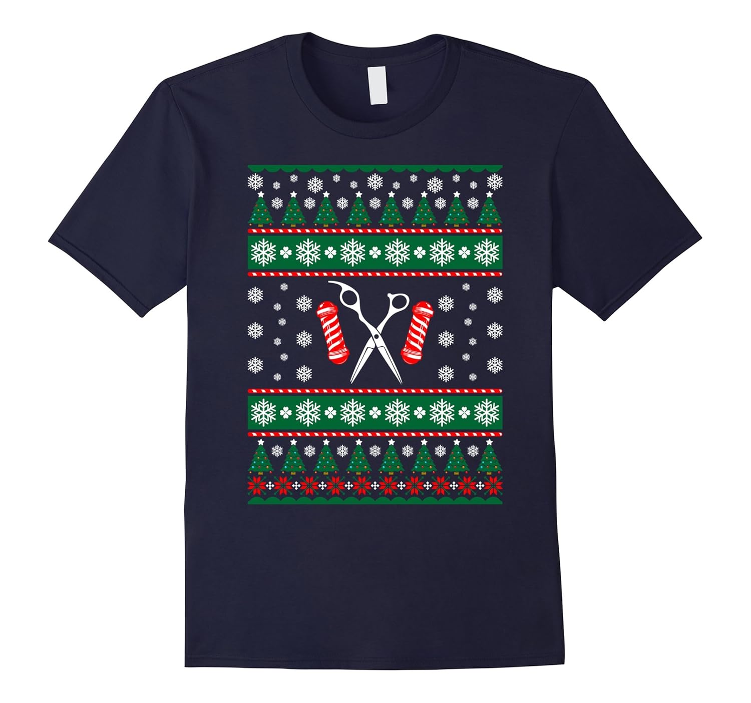 Hairdresser Hairstylist Christmas Sweater Ugly Tshirt-ANZ