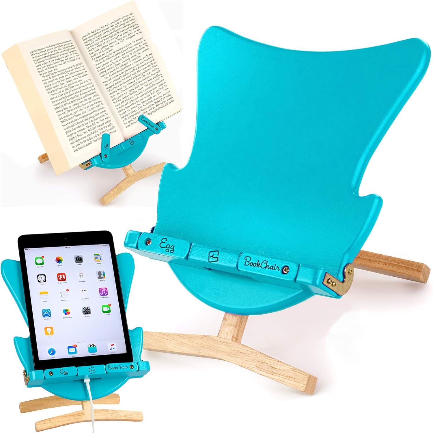 Egg BookChair Book Stand iPad Tablet eReader Holder Reading Rest Book