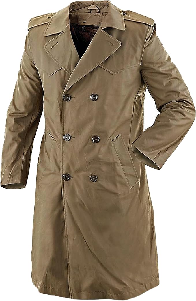 Genuine ITALIAN Military Issued Surplus DoubleBreasted TRENCH Coat AS