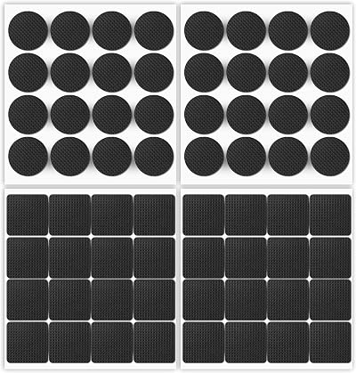 OSDUE 64 Pcs Non Slip Furniture Pads Floor Protectors 38mm Self Adhesive