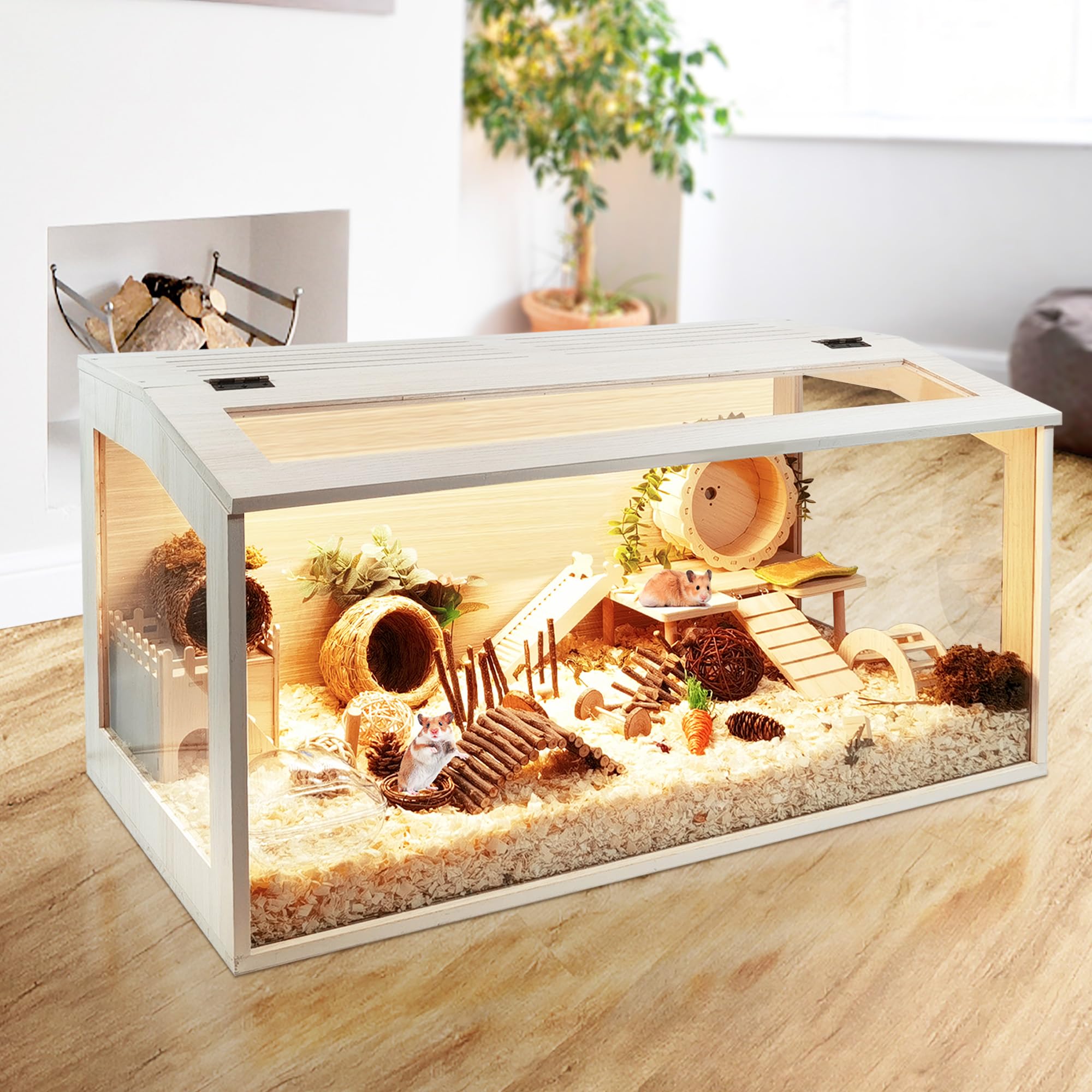 Mua PROLEE Hamster Cage with Chewproof Wood Top,Guinea Pig Cages ...