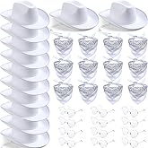 36 Pcs Adult Cowboy Hat with Paisley Bandanna Heart Sunglasses Unisex Felt Cowboy Hat Men Women Western Party Costume