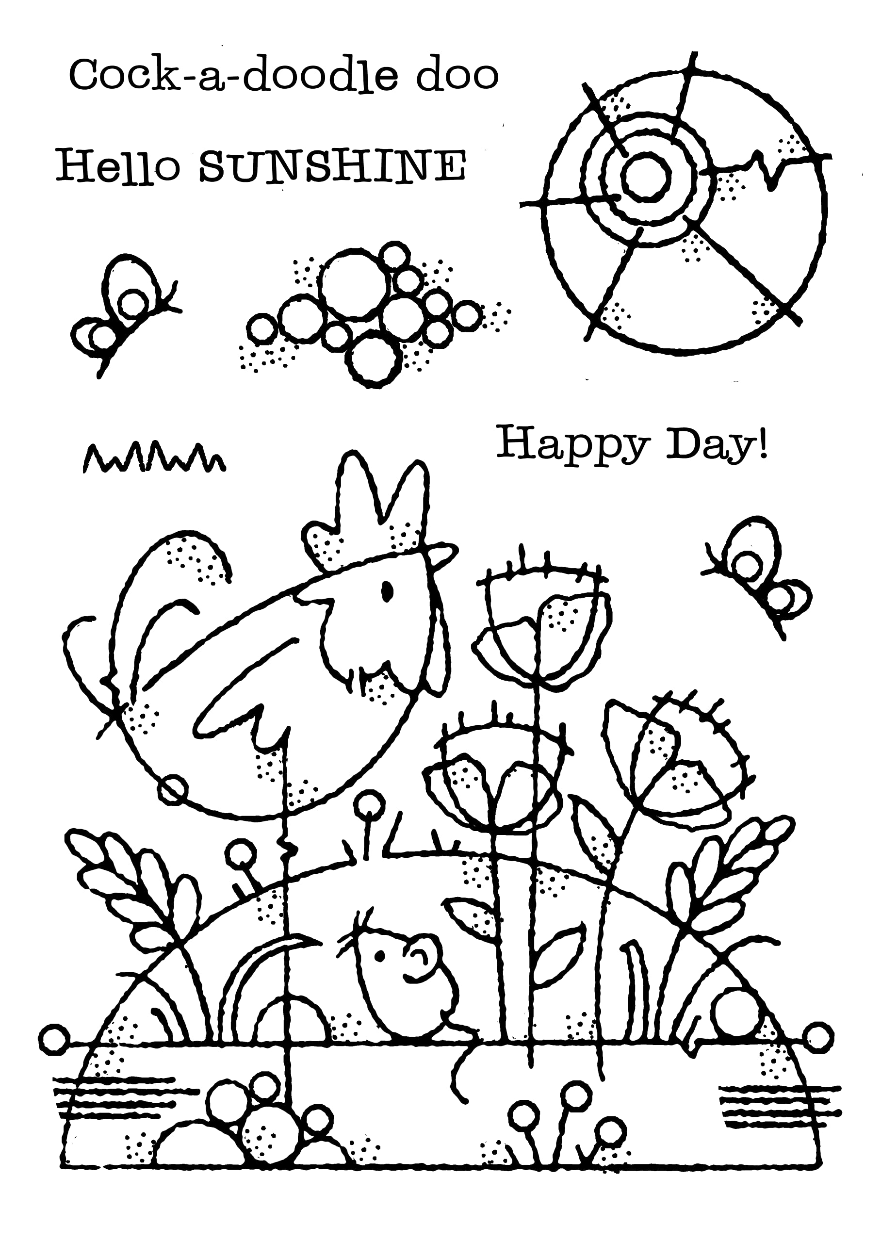 Francoise Collection - Rooster Meadow - Clear Stamp