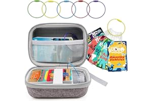 gjulrfu Card Case for Yoto cards, Hard Portable Card Case with Zipper & for Yoto Card Keyring Loop Holder Card Tabs, Travel Carrier Kids Toy Storage Organiser Tidy Mini Card Storage (Grey)