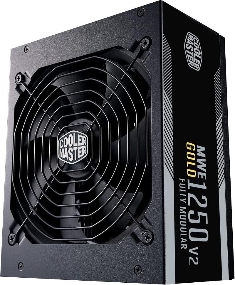 Cooler Master MWE Gold 1250 V2 ATX 3.0 Fully Modular PSU UK Plug