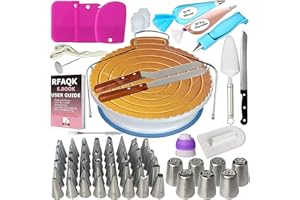124Pcs Cake Decorating Kit Silicone Stainless Steel Baking Supplies Dessert Making Tools for Pro and Beginners