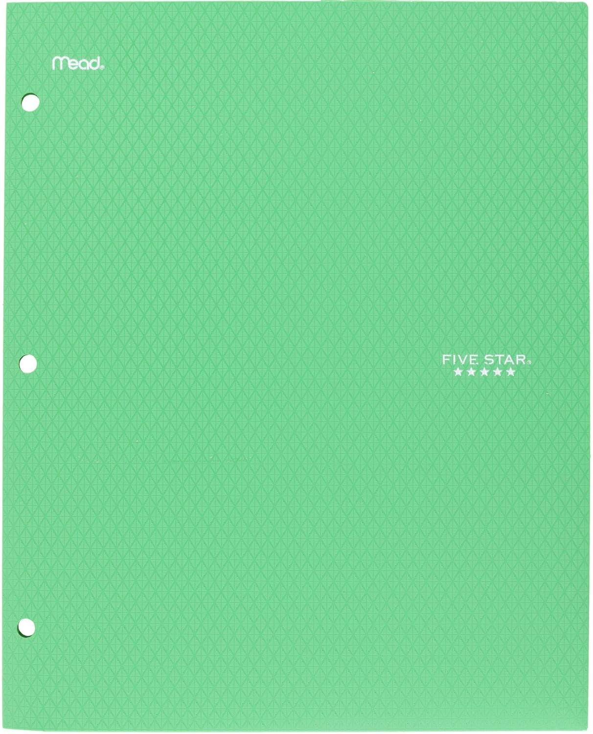 Five Star 2 Pocket Folders, Stay-Put Folders, Plastic Colored Folders with Pockets & Prong Fasteners for 3-Ring Binders, For Home School Supplies & Office, 11” x 8-1/2”, Assorted, 4 Pack (38049) : Office Products
