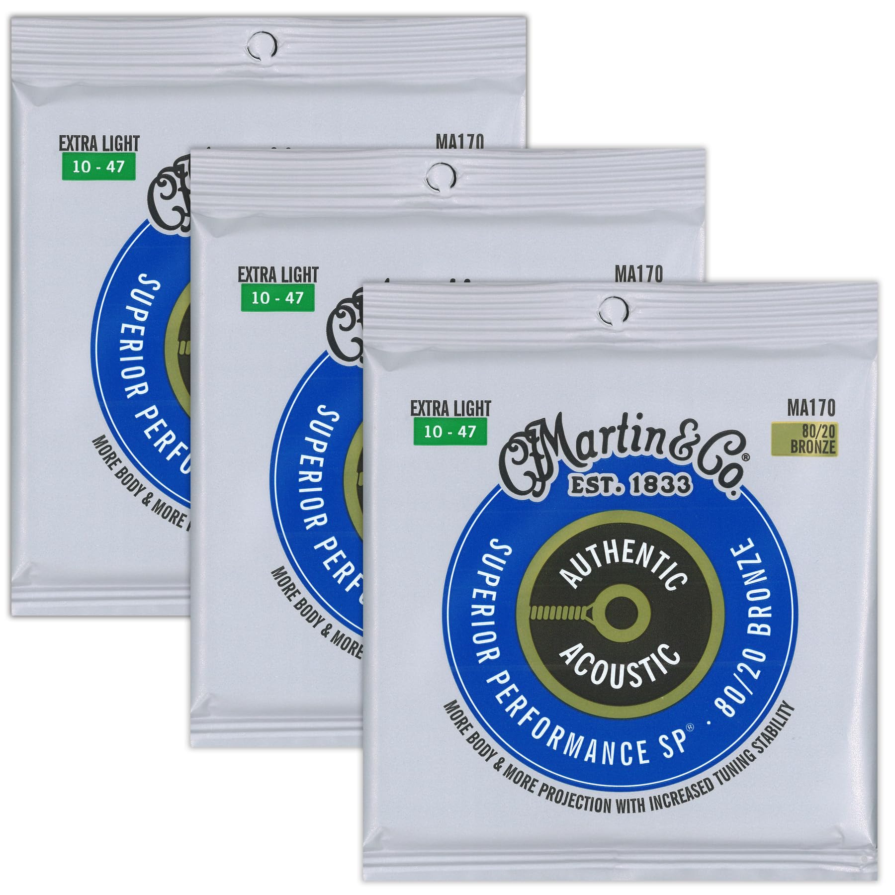 MARTIN MA170 Superior Performance Bronze Extra Light アコースティックギター弦の商品画像