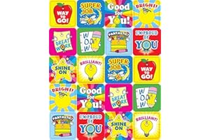 CARSON DELLOSA EDUCATION Carson Dellosa Winning Words Motivational Sticker Sheet Set, 216 Stickers - 24 Sheets of 9 Stickers for Homework, Tests, Assignments, and Rewards, Great Motivational Aid for Classroom or Homeschool