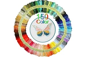150 Color Embroidery Thread for Beginners, Embroidery Floss Cross Stitch Threads with Cotton Polyester, Varigated Yarn Friend