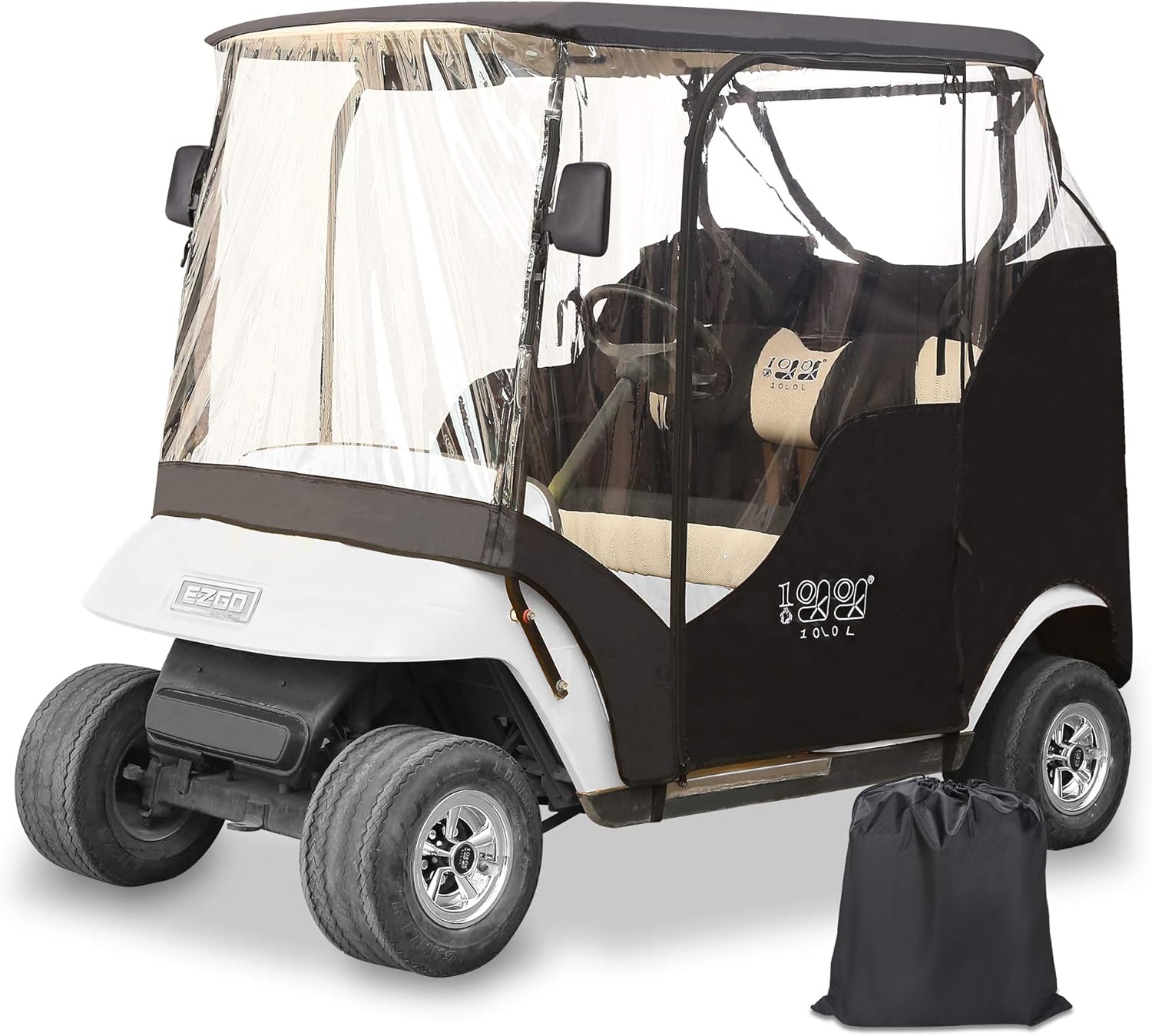 10L0L Golf Cart Enclosure 2 Passenger for EZGO TXT,Waterproof Portable