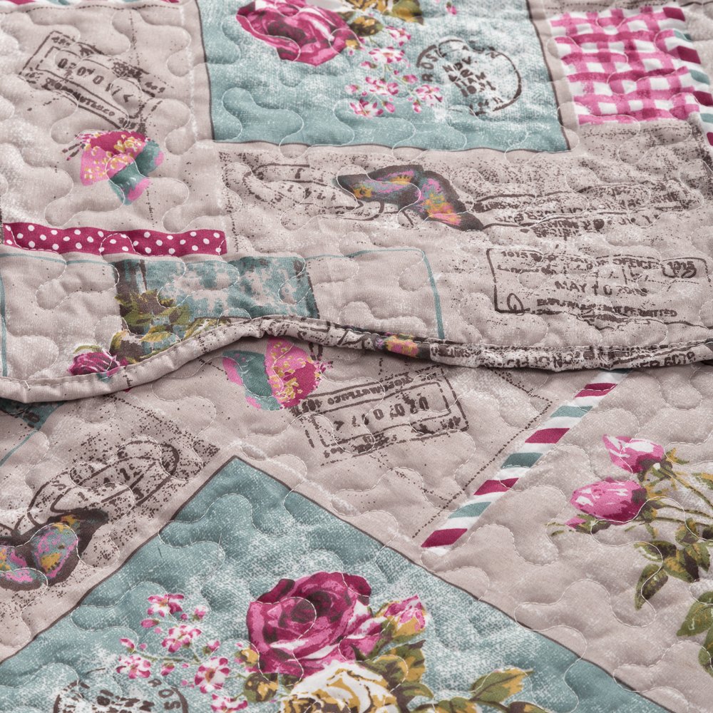 Printed Quilt Coverlet Set Bedspread Full/Queen Size (86\