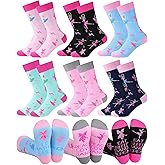 ShinyMatch 6 Pairs Dancer Socks for Dances Women Girls Novelty Ballerina Socks Funny Ballet Teacher Gifts for World Dance Day