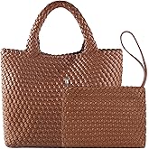 JINMANXUE Fashion Woven Bag Shopper Bag Travel Handbags and Purses Women Tote Bag Large Capacity Shoulder Bags