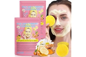 A R B C R N Turmeric Cleansing Pads 2 Pack,Kojic Acid and Turmeric Cleansing Pads for Face and Body Remove Excess Keratin 80 PCS