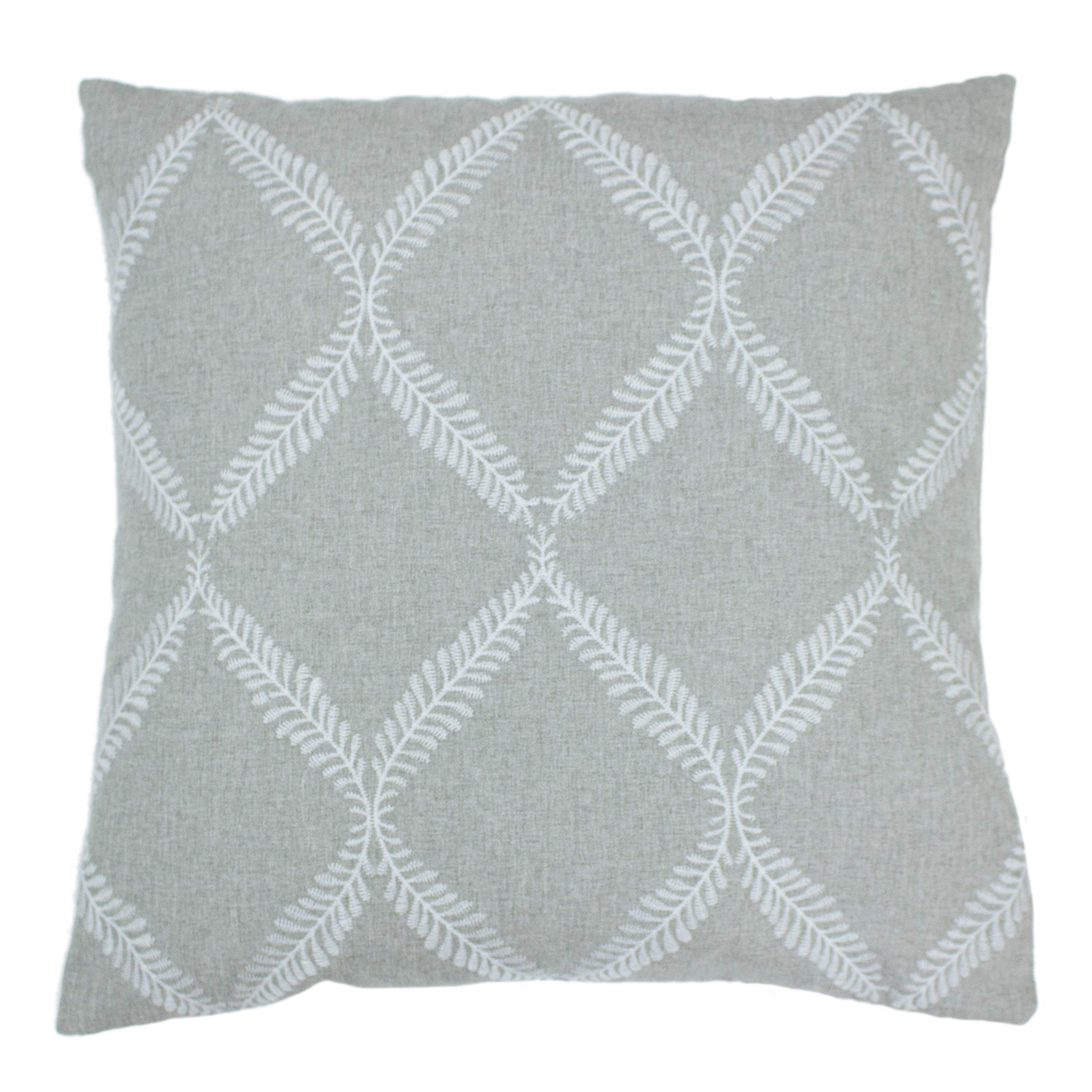 Paoletti Olivia Feather Filled Cushion, Grey, 45 x 45cm