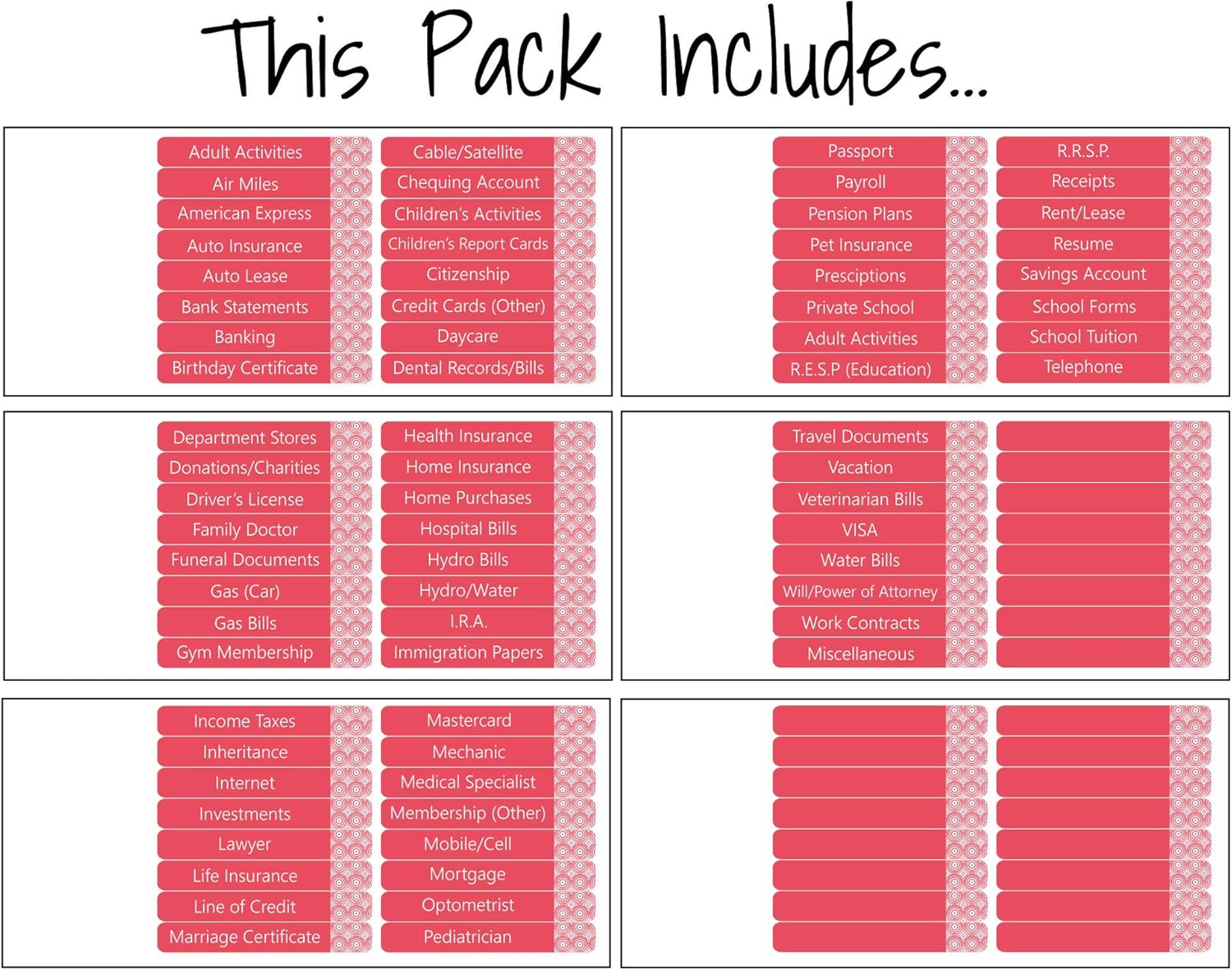 pre printed file folder labels