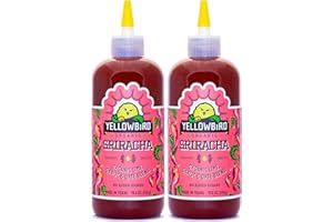 YELLOWBIRD FOODS Yellowbird Organic Sriracha Hot Sauce 19.6 oz. Tabletop Size (Mellow Hot | 2 Bottles)