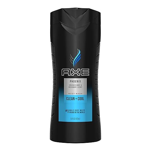 AXE Body Wash 12h Refreshing Scent Phoenix Crushed Mint and Rosemary Men's Body Wash with 100