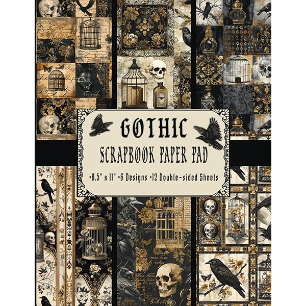 12x12 Double Sided Patterned Paper Konsait 12x12 Halloween Scrapbook Paper - 24 Sheets, 12 Double Sided Scary Patterns, 160gsm Cardstock For Crafts Card Making Supplies - View #8