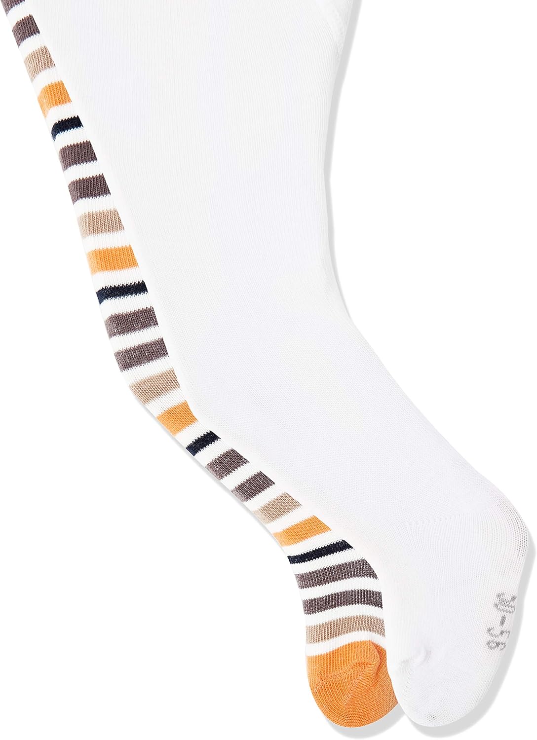 Playshoes M/&auml;dchen Elastisch Ringel und Uni mit Komfortbund Strumpfhose 2erPack