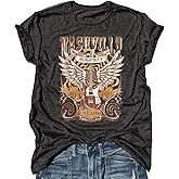 Smooth As Tennessee Women Vintage Country Shirts Nashville Country Concert T Shirt Summer Casual Retro Graphic Tees Top