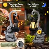 Eletorot Elephant Garden Solar Lantern Sunflower Outdoor Ornament 28cm view 2