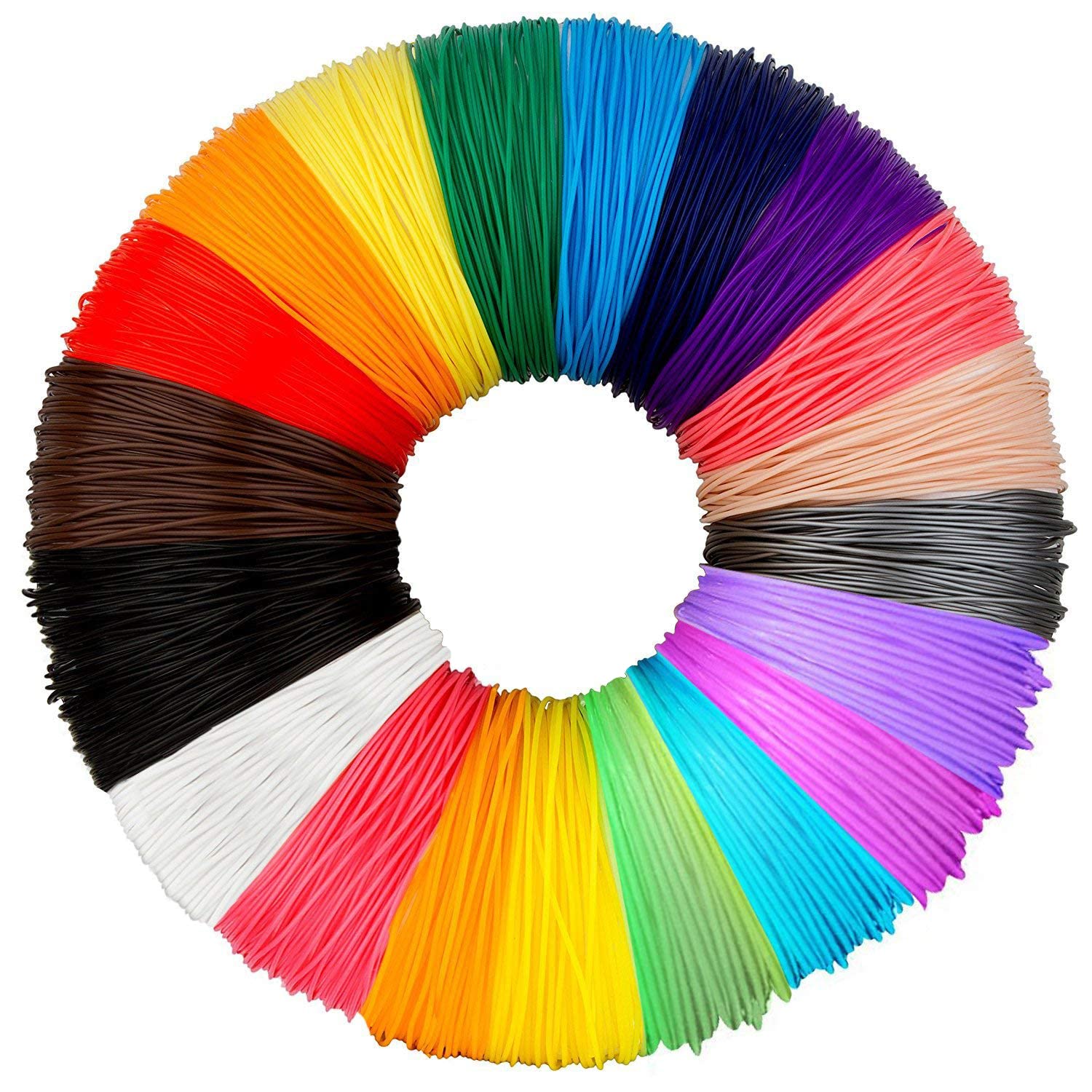 3D Printing Pen Filament PLA 20 Colors 10M Each - 3D PLA Filament 1.75mm for PACKGOUT, MYNT3D, DeWang