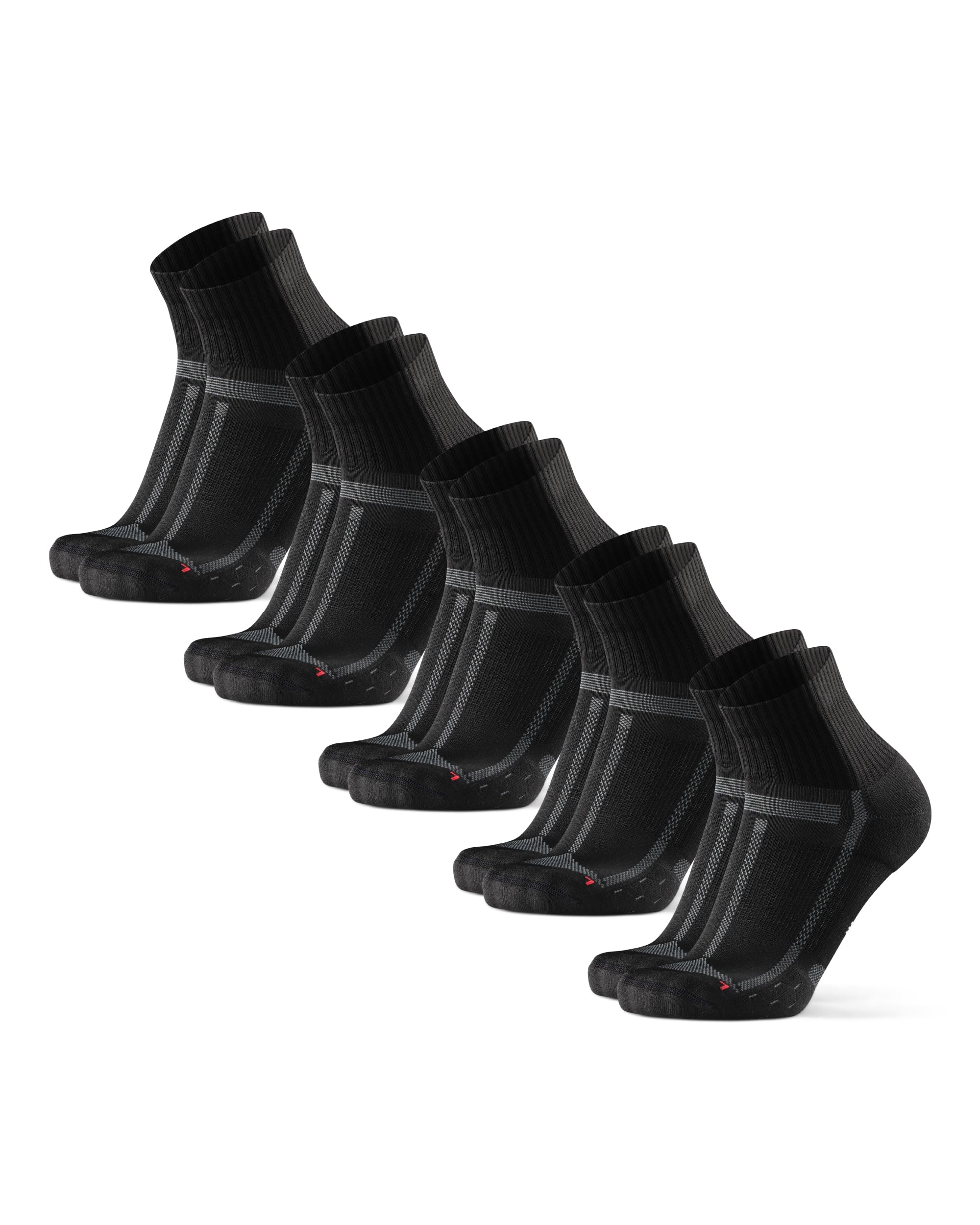 Photo 1 of DANISH ENDURANCE Quarter Running Socks for Men Women Athletic White Black Compression Cycling Ankle Low Cut No Show Plantar Fasciitis Fitness
