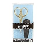 Gingher 3.5 Inch Gold-Handled Lion's Tail
