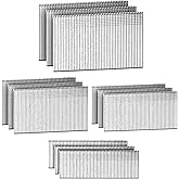 SITLDY Straight Finish Nails, 16 Gauge, 1200-Pack (1-1/2", 1-3/4", 2", 2-1/2", 300 Per Size), Galvanized, Assorted Size Project Pack