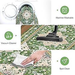 Yamaziot Washable Runner Rug, 2x10 Non-Slip Boho