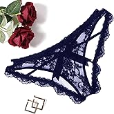 Avidlove Lace Panties for Women Sexy Cheeky Underwear with Cute Bow Back Hollow Out Low Rise Panty