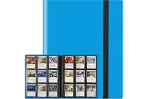 TIOPLIOR Trading Card Binder Holder 9 Pocket Card Album Folder, Card Collection Binder with 360 Side Loading Pocket Card Book Fit for MTG Game Football Sports Cards TCG Baseball Cards Binder (Sky Blue)