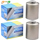 Wisesorb 750 Grams Gun Safe Dehumidifier, 2 Pack Reusable Canister Desiccant Dehumidifier, Rechargeable 1.65 Lbs Indicating Silica Gel Orange to Green