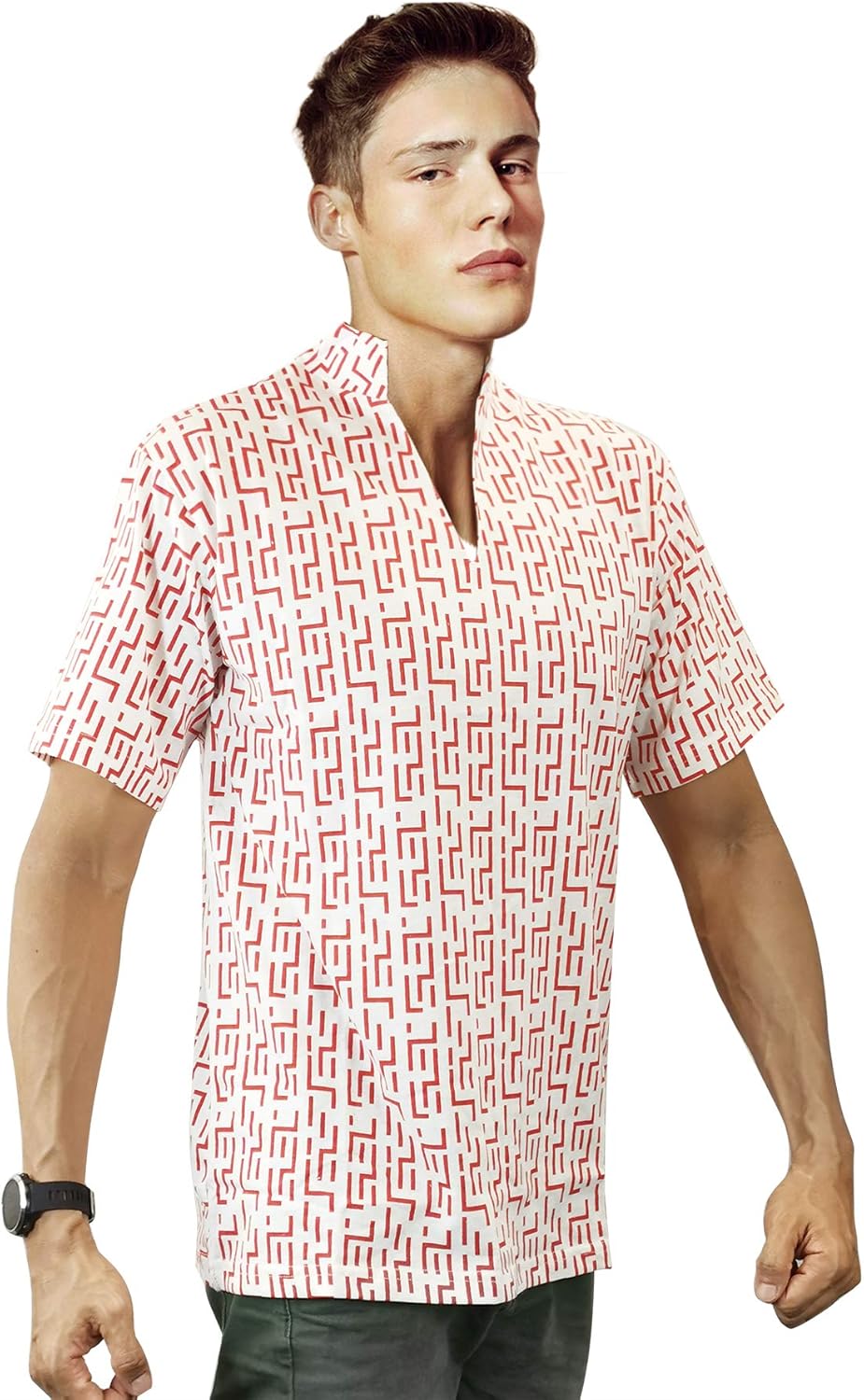 Amazon Com Red Pattern Fear And Loathing In Las Vegas Raoul Duke Shirt Costume Clothing