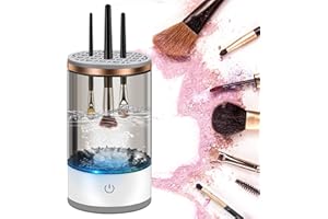 TIGARI Electric Makeup Brush Cleaner Machine, 2024 Upgraded Cosmetic Brush Cleaner, Brush Blender, Brush Cleaner, Automatic Spinning Makeup Brush Cleaner, Gift for Her