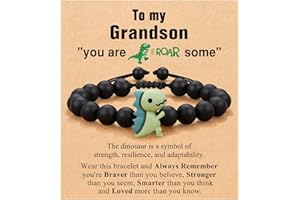 ORISPRE Dinosaur Bracelet for Son/Grandson/Nephew/Brother on Valentines/Christmas/Birthday Graduation