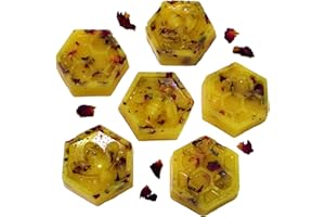 Beeswax wax melts/Frankincense & Rose petals / 6 melts/Premium cute shape melts // Made in Canada - Muslim Cosmetics - Beeswa