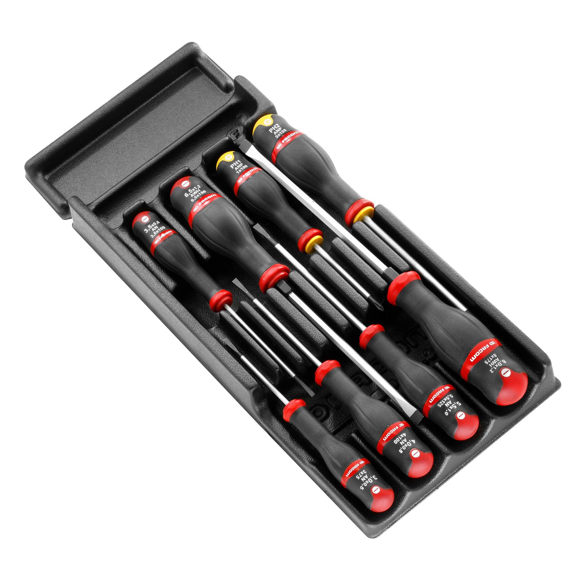 Facom MOD.AT1 Module of 8 PROTWIST Screwdrivers in Thermoformed Tray – 985g