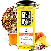 Tiesta Tea - Peach Party, Loose Leaf, Peach Hibiscus Herbal Infusion, Premium Blend, Non-Caffeinated Fruit Tea, Makes Hot or Iced & Up to 50 Cups, 4.5oz Refillable Tin