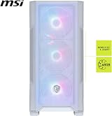 MSI MAG FORGE M100R WHITE Micro-ATX Case 300 mm GPU ARGB 3x Front Fans view 2