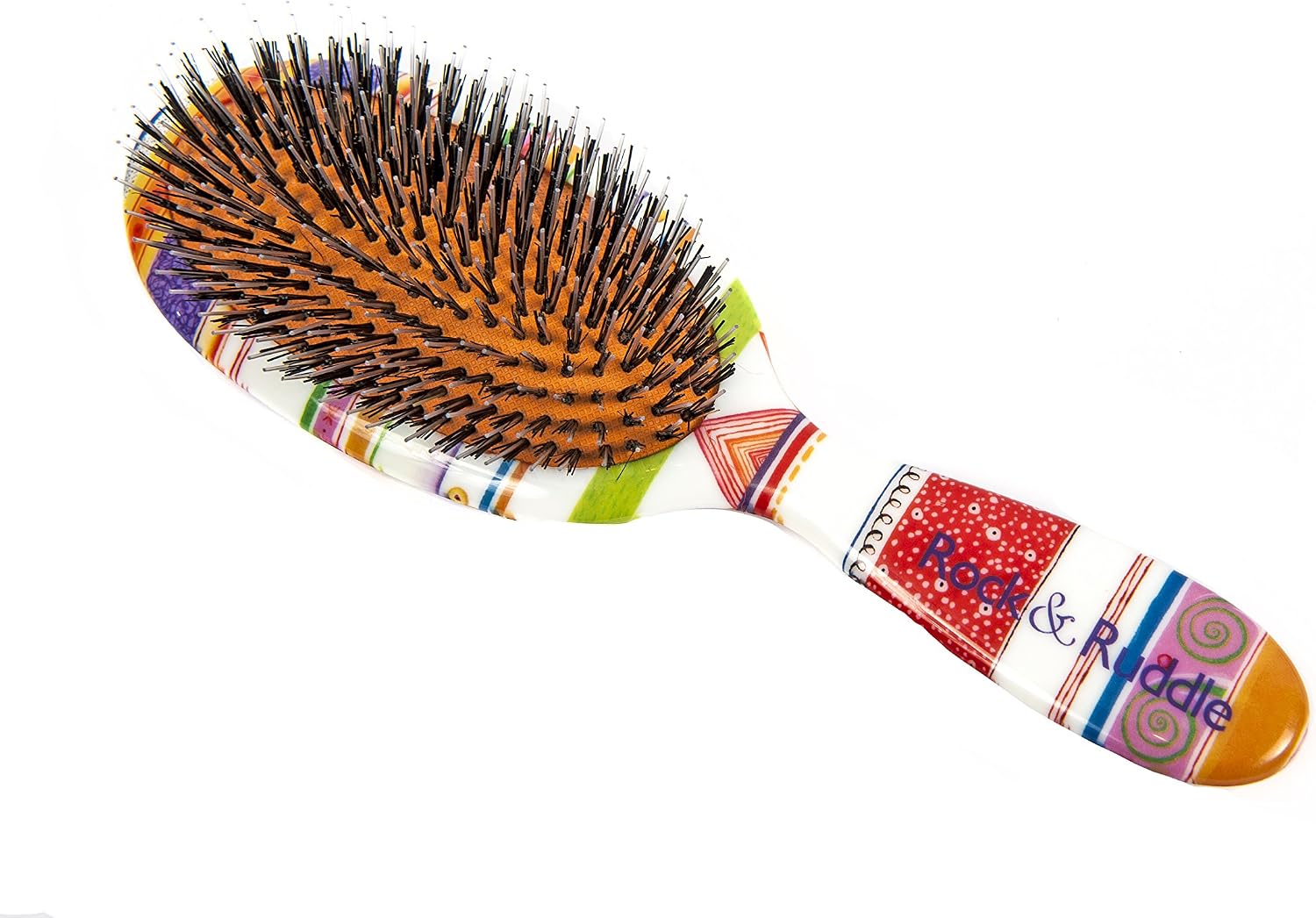 Rock & Ruddle Natural Mixed Boar Bristle Hair Brush for Women and Kids (Large, 21cm) - Image 3