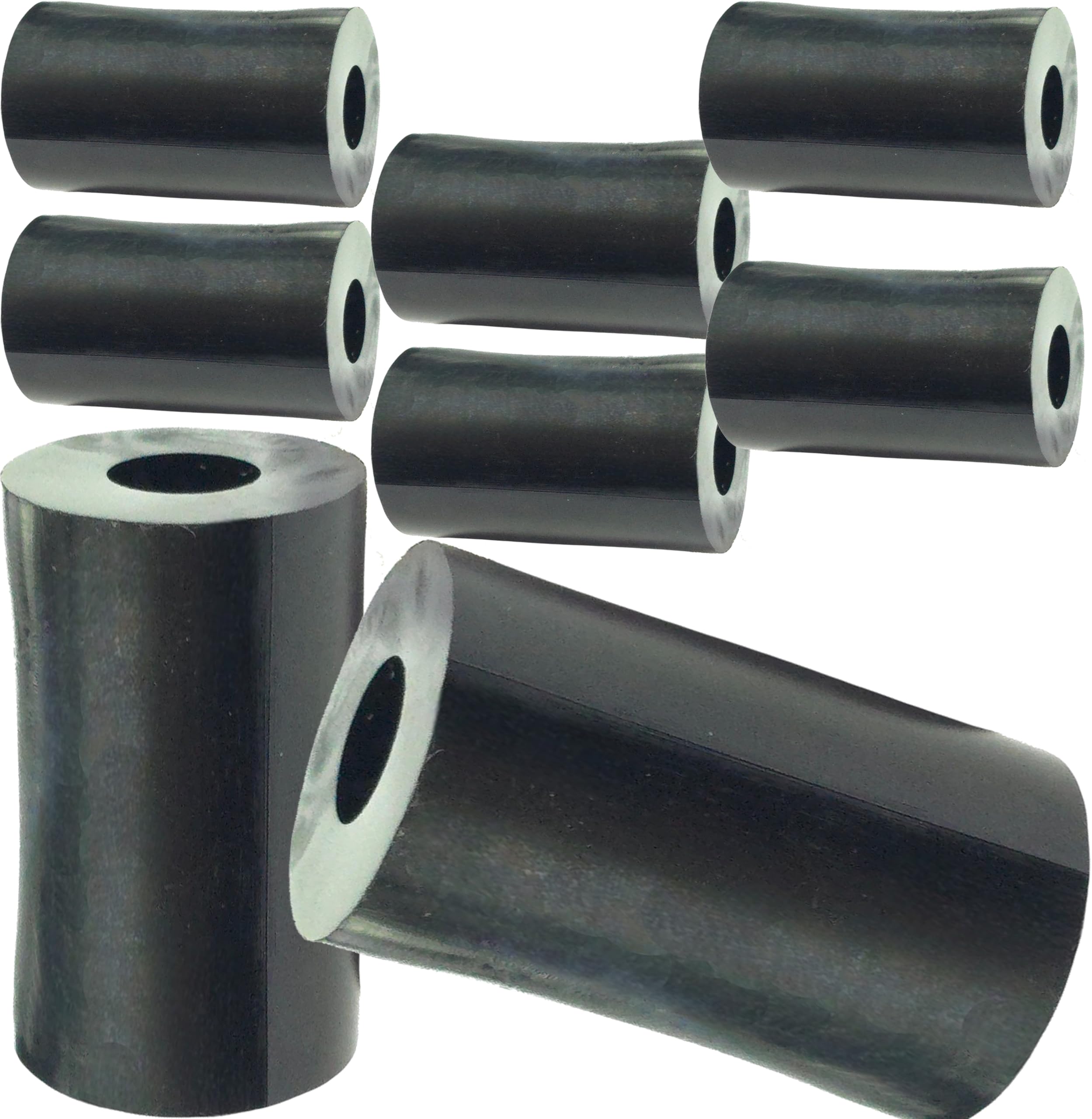 M5 Black Nylon Wide Spacers Standoff Washers ID (internal Diameter) 5.3mm, OD(outside diameter) 15mm, Thickness 30mm, M5 x 30mm x 15mm (Pack of 8)
