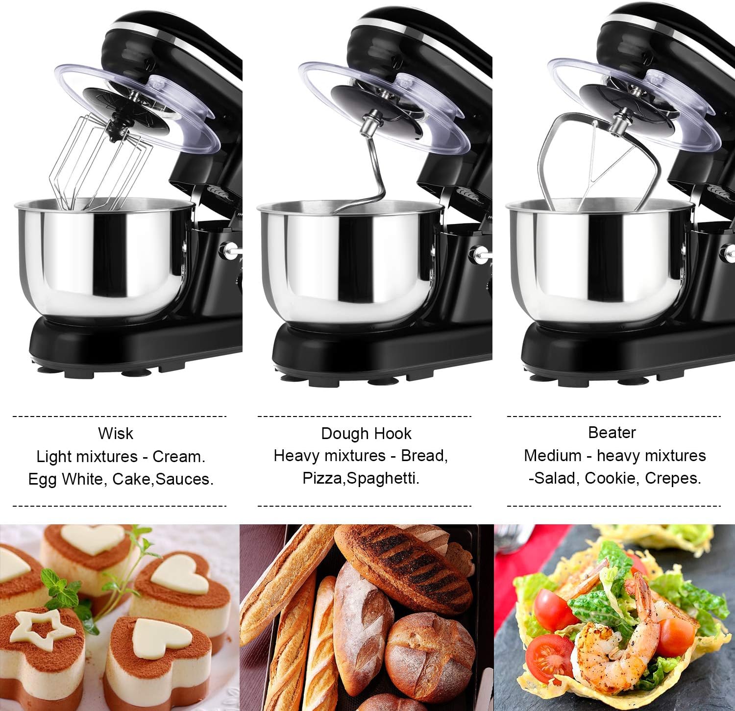 robot da cucina con impastatrice