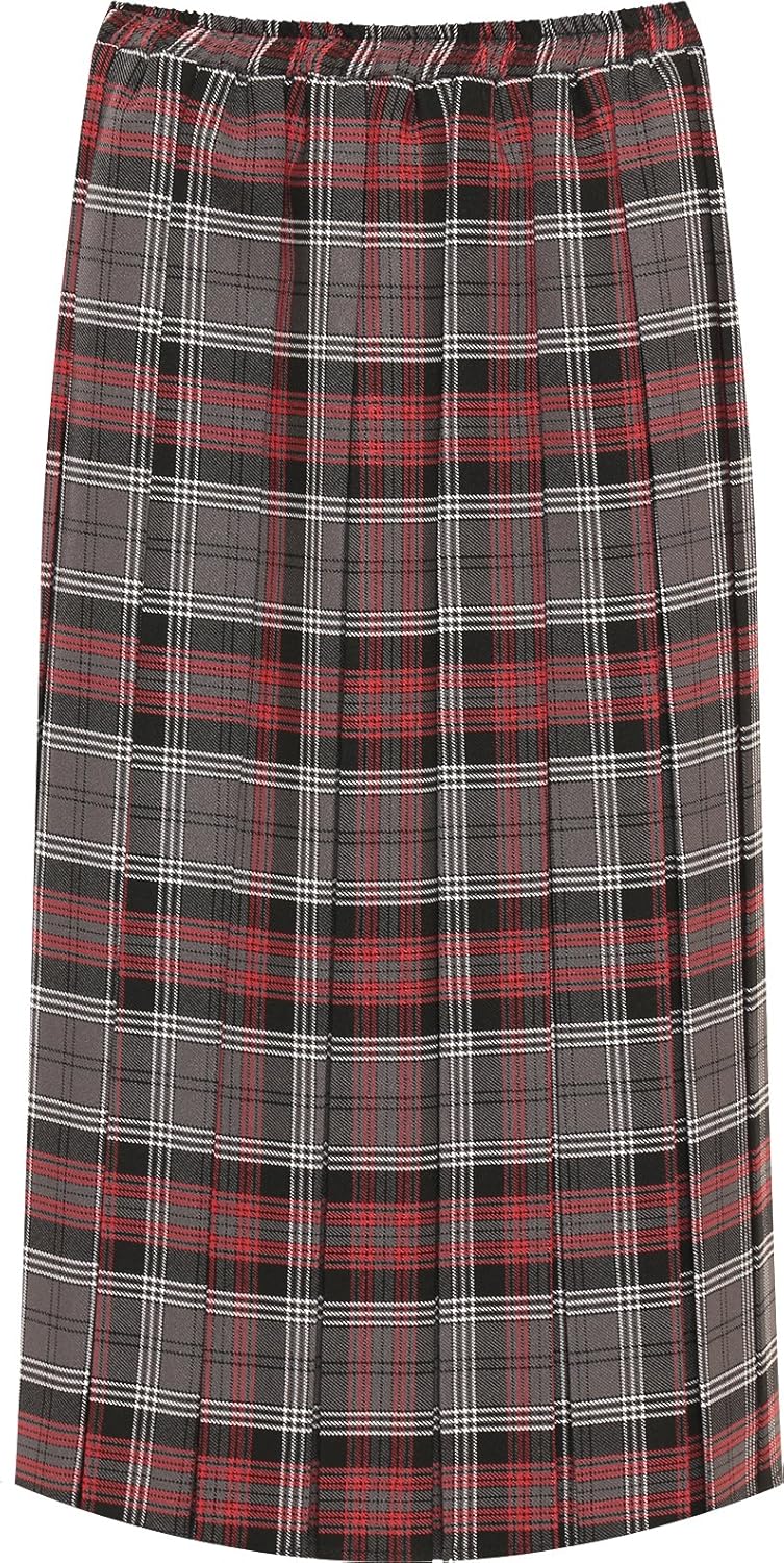 WearAll Women's Plus Checked Tartan Print Elasticated Stretch Ladies