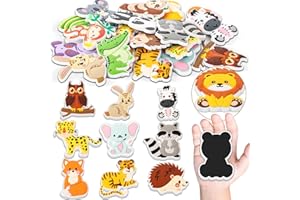 WIOOFFEN 20PCS Fridge Magnets for Kids Animals Refrigerator Magnets for Toddlers 1-3 Rubber Fridge Magnets Baby Educational Magnetic Children Gift Learning Toy Safe Full Back Magnets for Kids Whiteboard