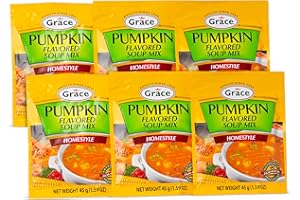 Grace Pumpkin Flavored Soup Mix 1.59oz - 6 Pack Homestyle Jamaican Soup Mix - Great for Caribbean Curry Soup