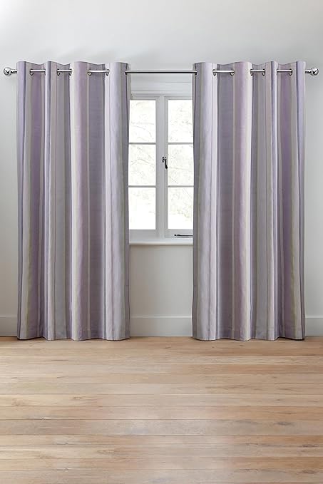 Next Cotton Mauve Smart Stripe Eyelet 100 Percent Cotton Printed