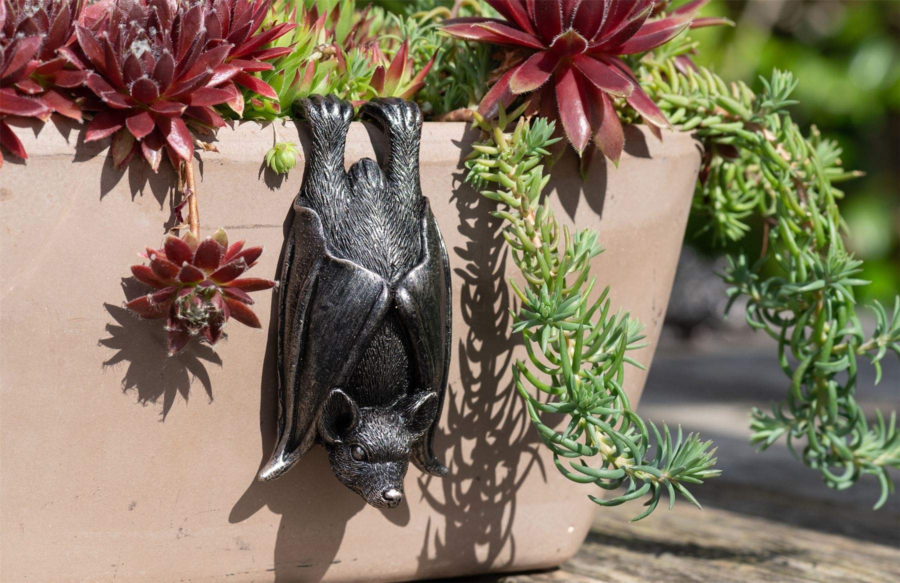 Pot Buddies Handmade Bat Figure Plant Pot Hanger - Decorative Hanging Garden Ornament - Flower Planter Figurine